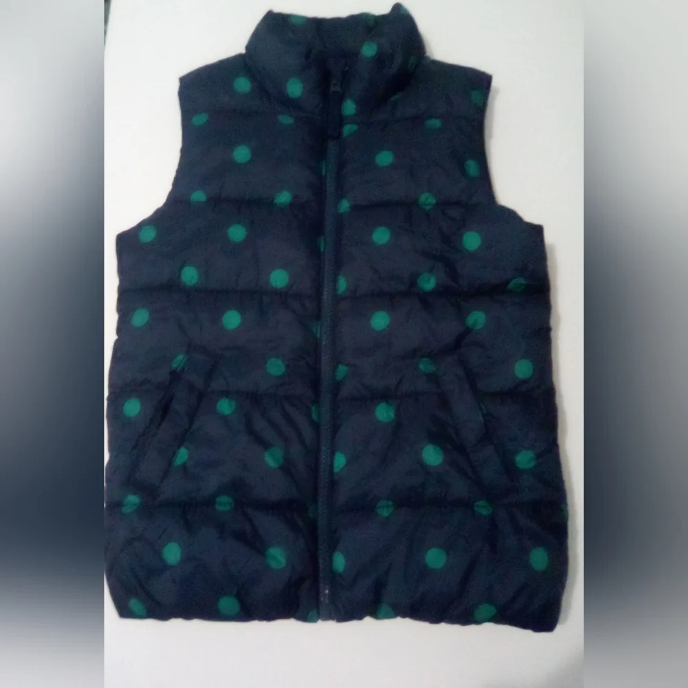 Old Navy Kid's Dolka Pot Puffer Vest Jacket Blue & Green Size M(8)